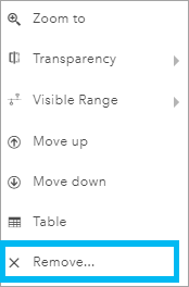 Remove layer Remove layer