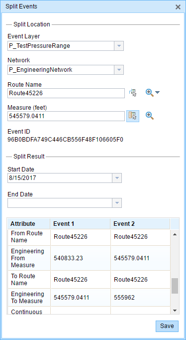 Splitting events process flow Splitting events process flow