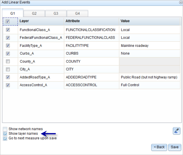 Choosing events in the attribute set Choosing events in the attribute set